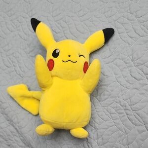 Pikachu 9 Inch Winking Plush Stuffed Animal Doll Pokemon Cards